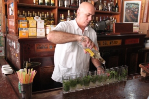 Another frequented place by Ernest Hemingway, El Bodeguita Del Medio , the birthplace of the Mojito